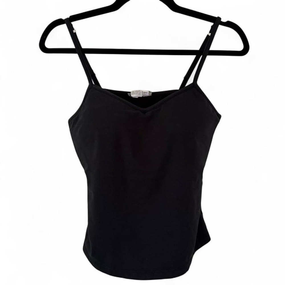 The Territory Ahead Wired Built-In Bra Black Soft Cotton Cami Tank Top - 34D